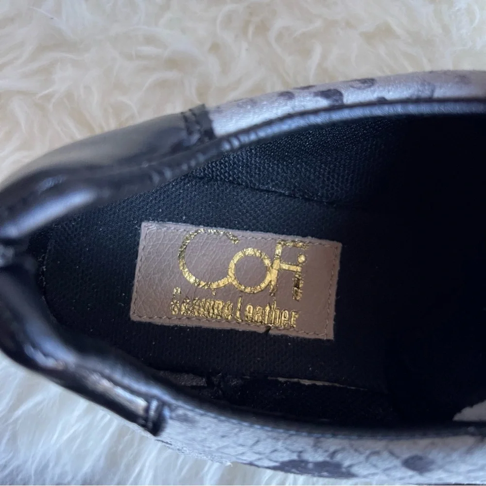 CoFi Womens Cofi Leathers Snake Suede Leather Sneakers Size 9